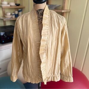 Chico’s Yellow open front light top size 1 = s/m